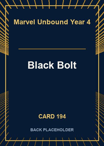 Black Bolt back card image