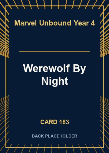 Werewolf By Night back card image