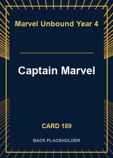 Captain Marvel back card image