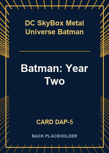 Batman: Year Two back card image