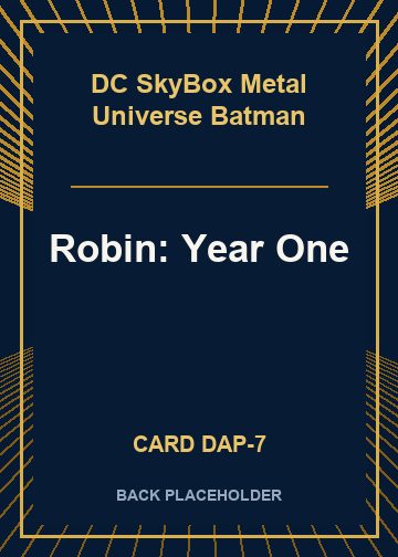 Robin: Year One back card image