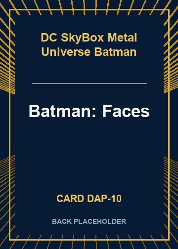 Batman: Faces back card image