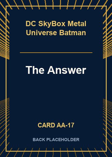 The Answer back card image