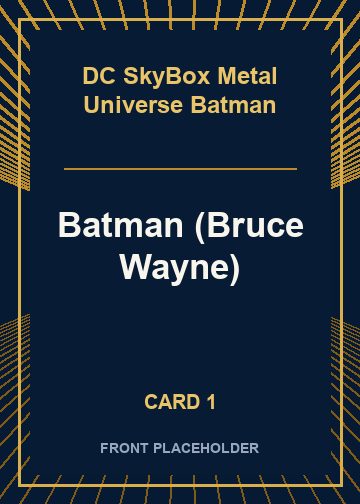 Batman (Bruce Wayne) front artwork