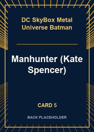 Manhunter (Kate Spencer) back artwork