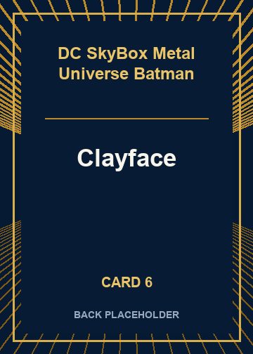 Clayface back artwork