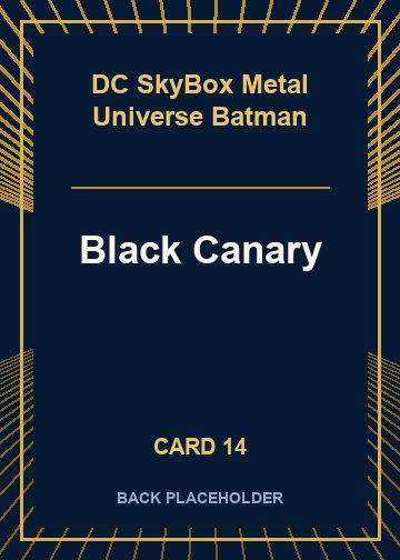 Black Canary back artwork