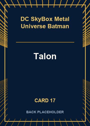 Talon back artwork