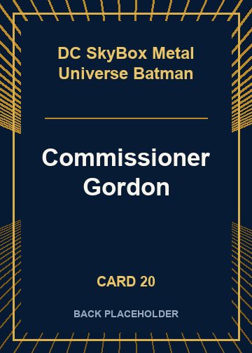 Commissioner Gordon back artwork