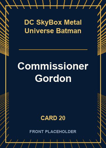 Commissioner Gordon front artwork