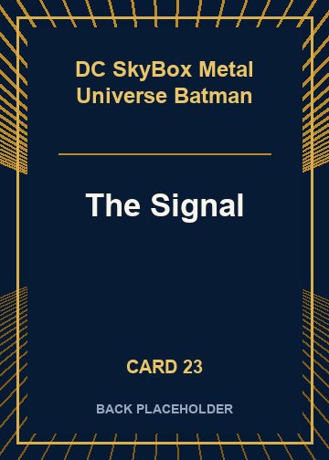 The Signal back artwork