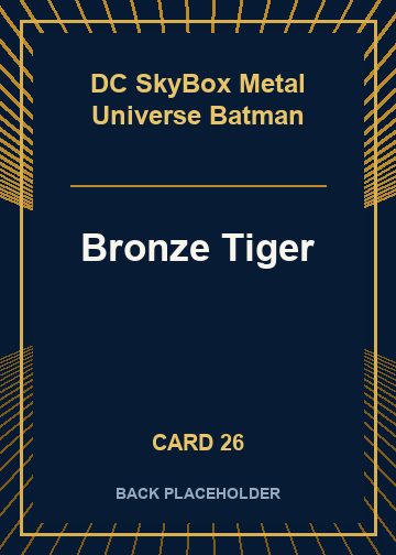 Bronze Tiger back artwork