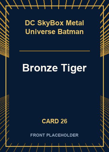 Bronze Tiger front artwork