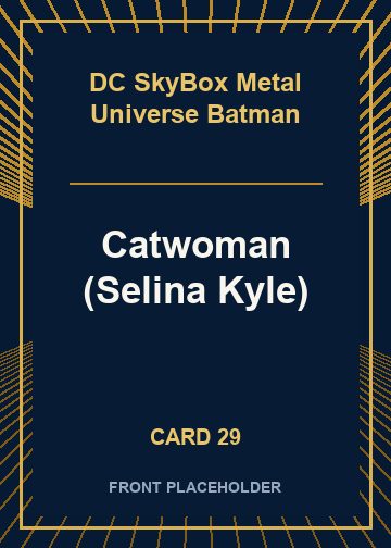 Catwoman (Selina Kyle) front artwork