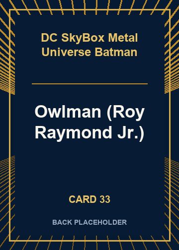 Owlman (Roy Raymond Jr.) back artwork