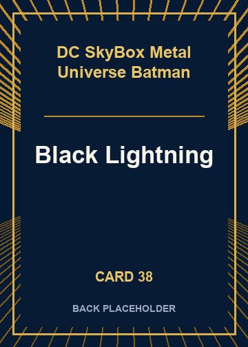 Black Lightning back card image