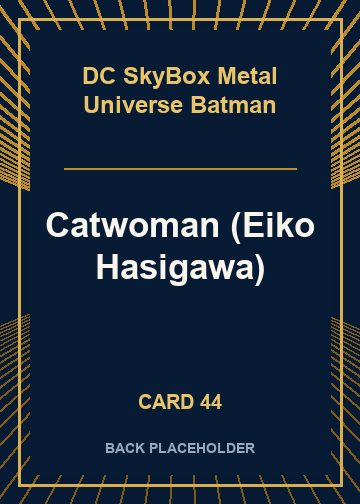 Catwoman (Eiko Hasigawa) back card image