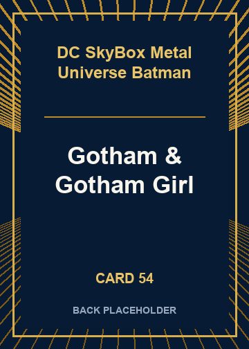 Gotham & Gotham Girl back card image