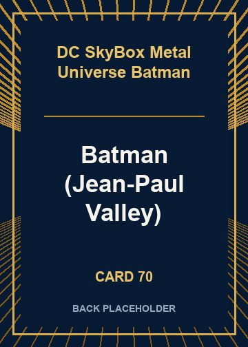 Batman (Jean-Paul Valley) back card image