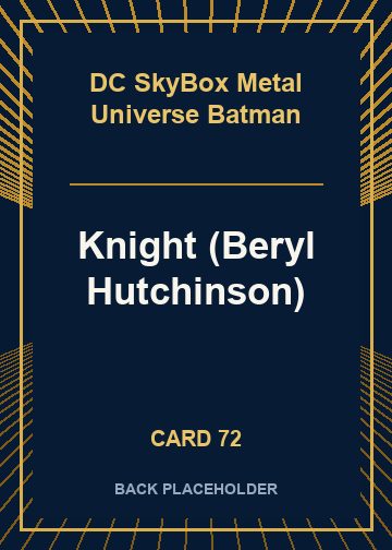 Knight (Beryl Hutchinson) back card image