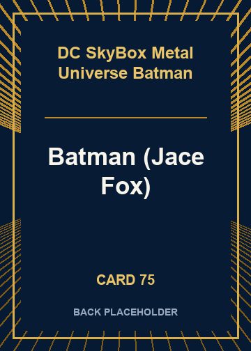 Batman (Jace Fox) back card image