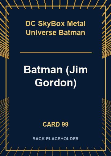 Batman (Jim Gordon) back card image