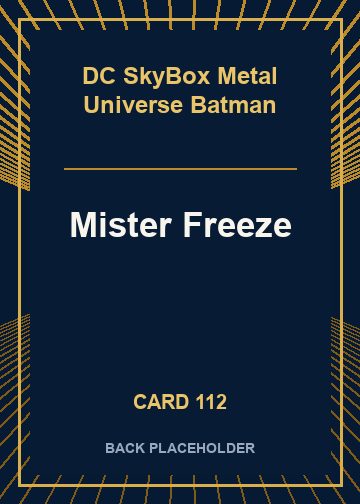 Mister Freeze back card image