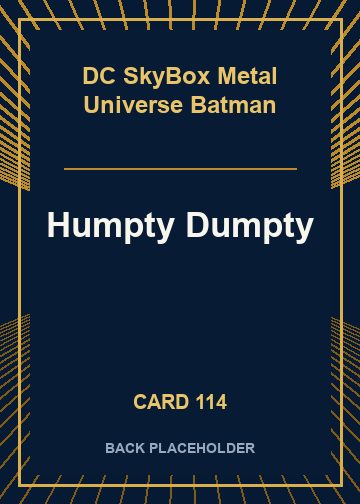 Humpty Dumpty back card image