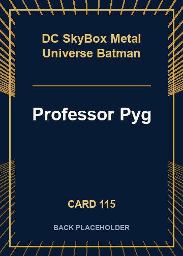 Professor Pyg back card image