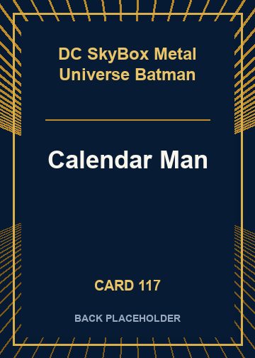 Calendar Man back card image