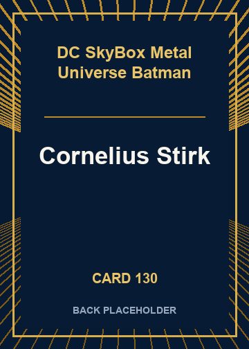 Cornelius Stirk back card image