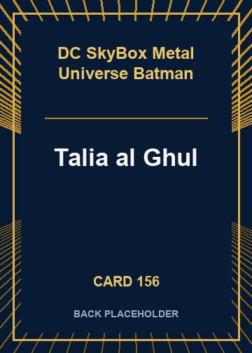 Talia al Ghul back card image