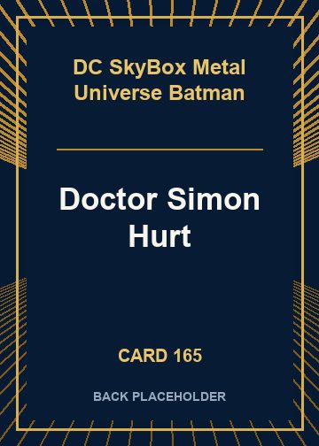 Doctor Simon Hurt back card image