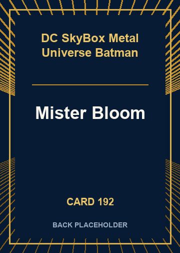 Mister Bloom back card image