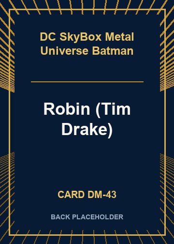 Robin (Tim Drake) back card image