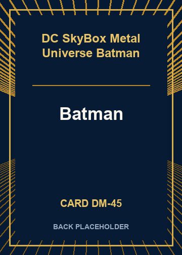 Batman back card image