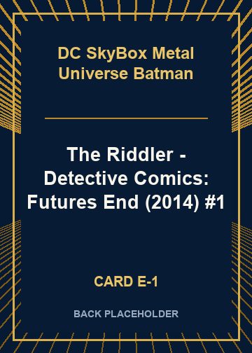 The Riddler - Detective Comics: Futures End (2014) #1 back card image