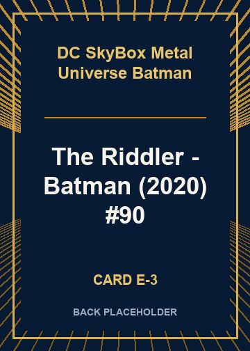 The Riddler - Batman (2020) #90 back card image
