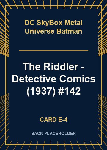 The Riddler - Detective Comics (1937) #142 back card image