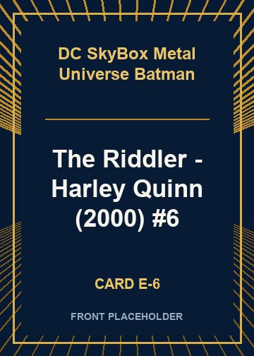 The Riddler - Harley Quinn (2000) #6 card thumbnail