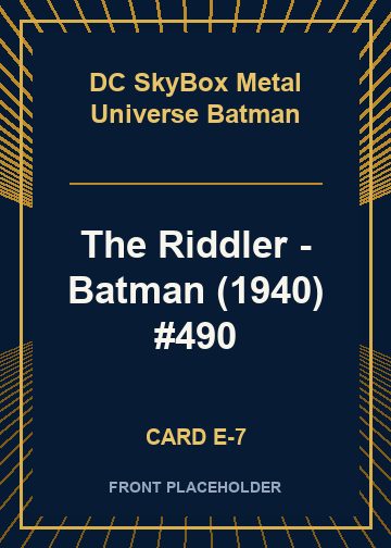 The Riddler - Batman (1940) #490 card thumbnail
