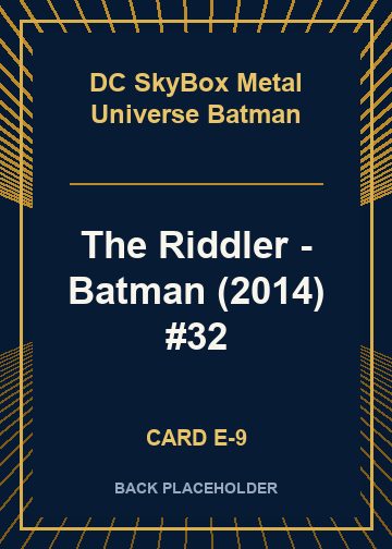 The Riddler - Batman (2014) #32 back card image