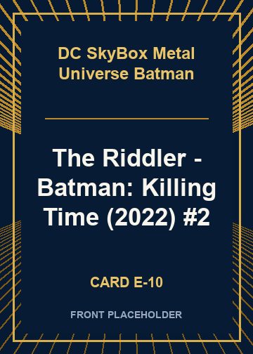 The Riddler - Batman: Killing Time (2022) #2 card thumbnail
