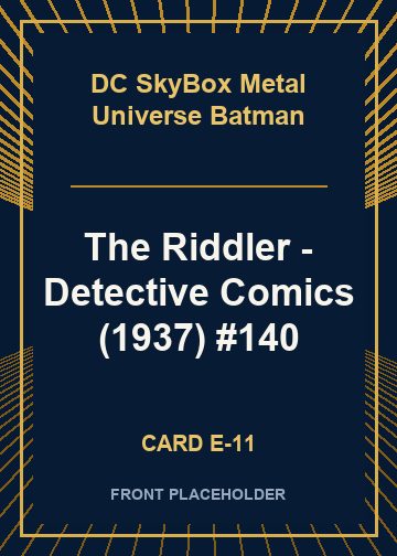 The Riddler - Detective Comics (1937) #140 card thumbnail