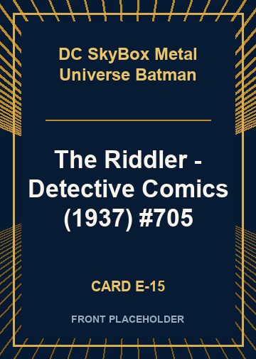The Riddler - Detective Comics (1937) #705 card thumbnail