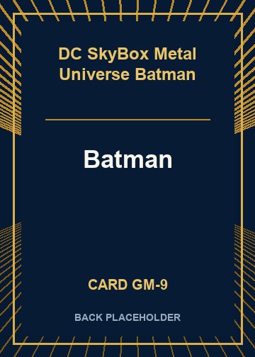 Batman back card image