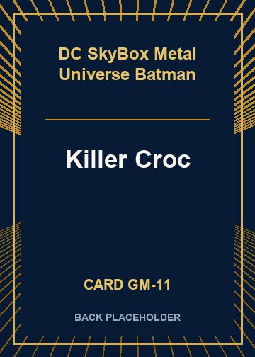 Killer Croc back card image