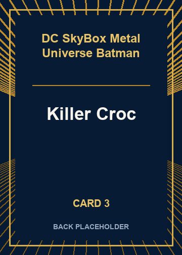 Killer Croc back card image