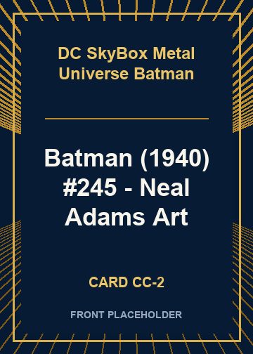 Batman (1940) #245 - Neal Adams Art card thumbnail