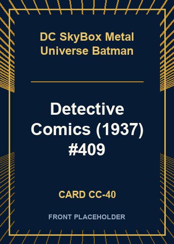 Detective Comics (1937) #409 front card image